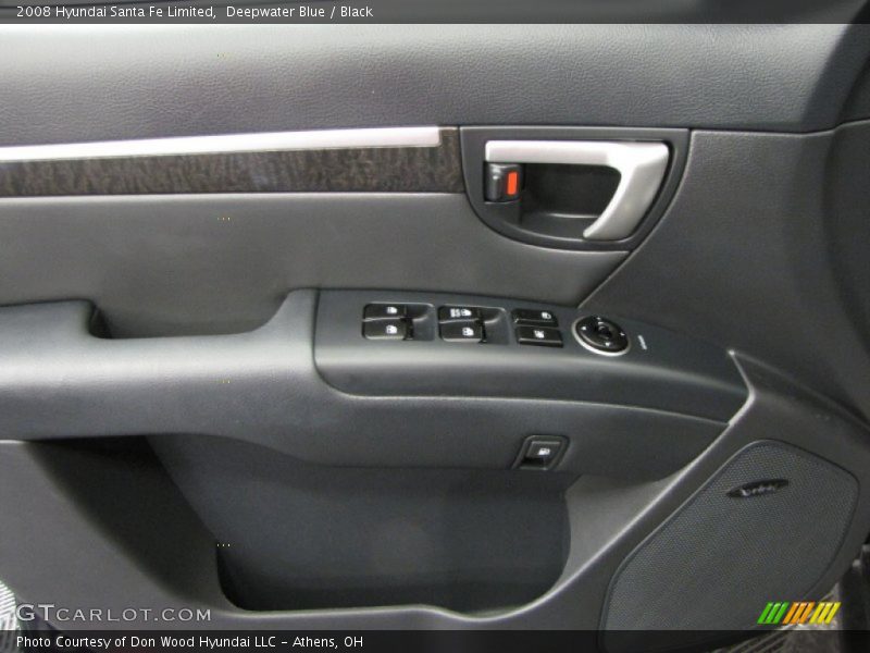 Deepwater Blue / Black 2008 Hyundai Santa Fe Limited