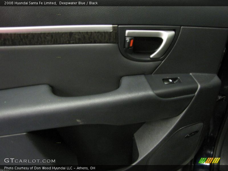 Deepwater Blue / Black 2008 Hyundai Santa Fe Limited