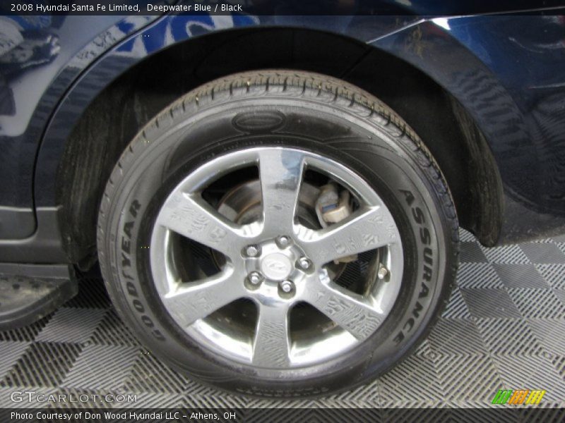 Deepwater Blue / Black 2008 Hyundai Santa Fe Limited