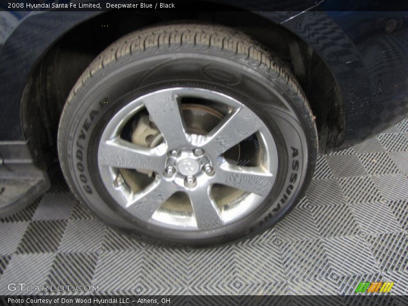Deepwater Blue / Black 2008 Hyundai Santa Fe Limited