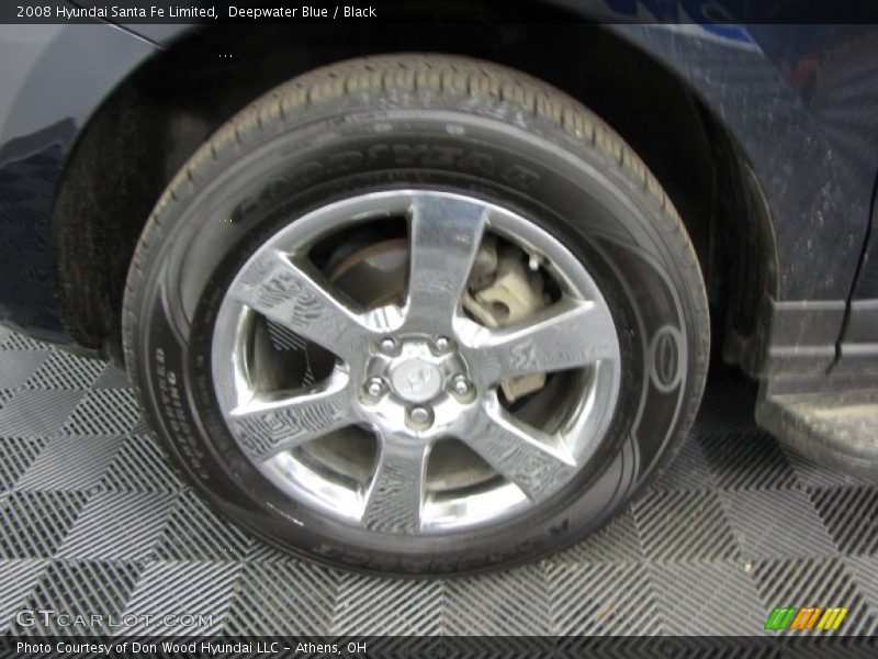 Deepwater Blue / Black 2008 Hyundai Santa Fe Limited