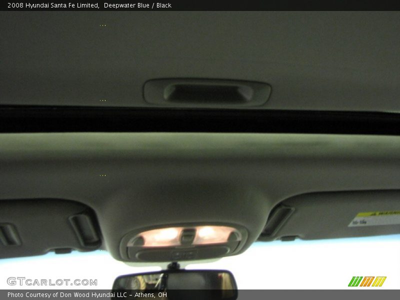 Deepwater Blue / Black 2008 Hyundai Santa Fe Limited