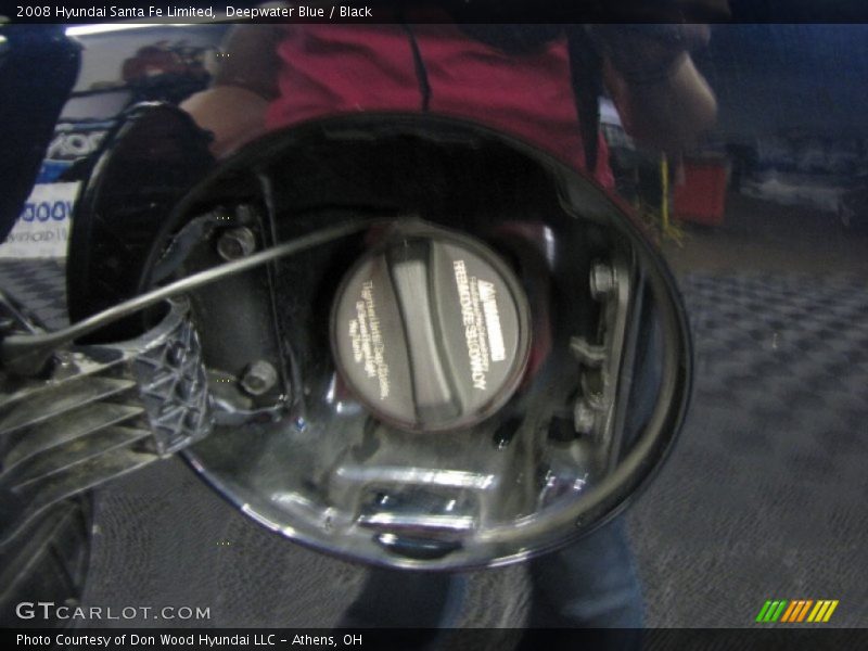 Deepwater Blue / Black 2008 Hyundai Santa Fe Limited