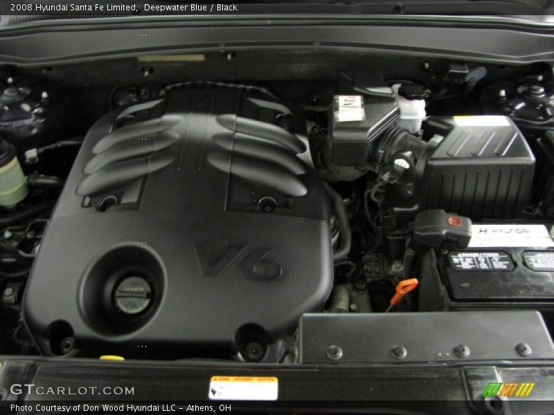 Deepwater Blue / Black 2008 Hyundai Santa Fe Limited