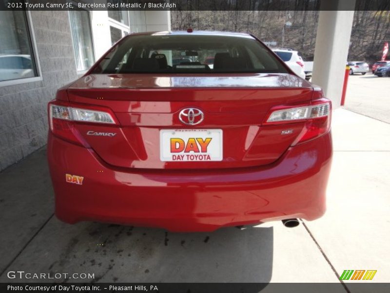 Barcelona Red Metallic / Black/Ash 2012 Toyota Camry SE