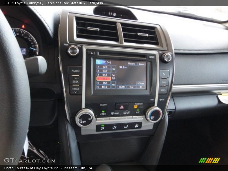 Barcelona Red Metallic / Black/Ash 2012 Toyota Camry SE
