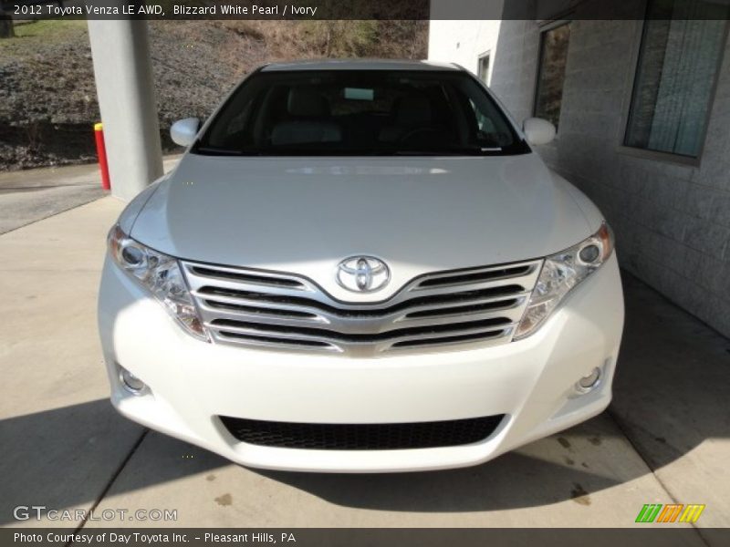 Blizzard White Pearl / Ivory 2012 Toyota Venza LE AWD
