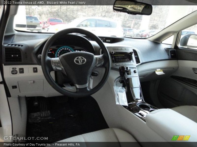 Blizzard White Pearl / Ivory 2012 Toyota Venza LE AWD