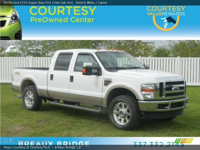 Oxford White / Camel 2009 Ford F250 Super Duty FX4 Crew Cab 4x4