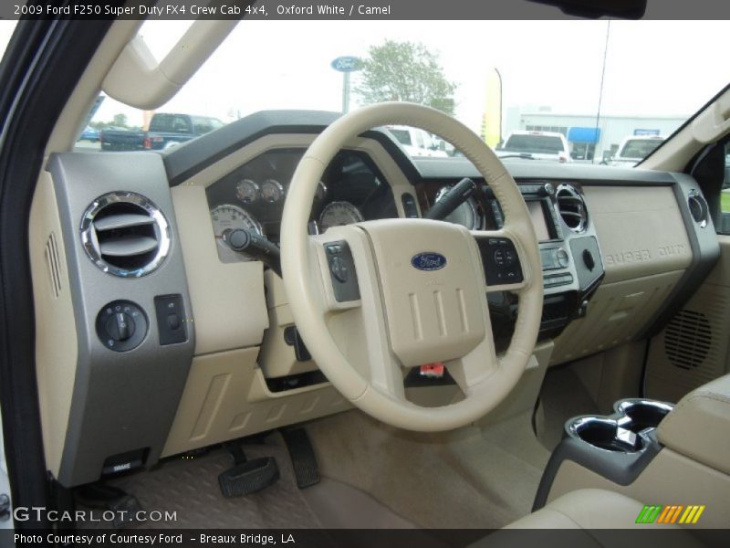 Oxford White / Camel 2009 Ford F250 Super Duty FX4 Crew Cab 4x4