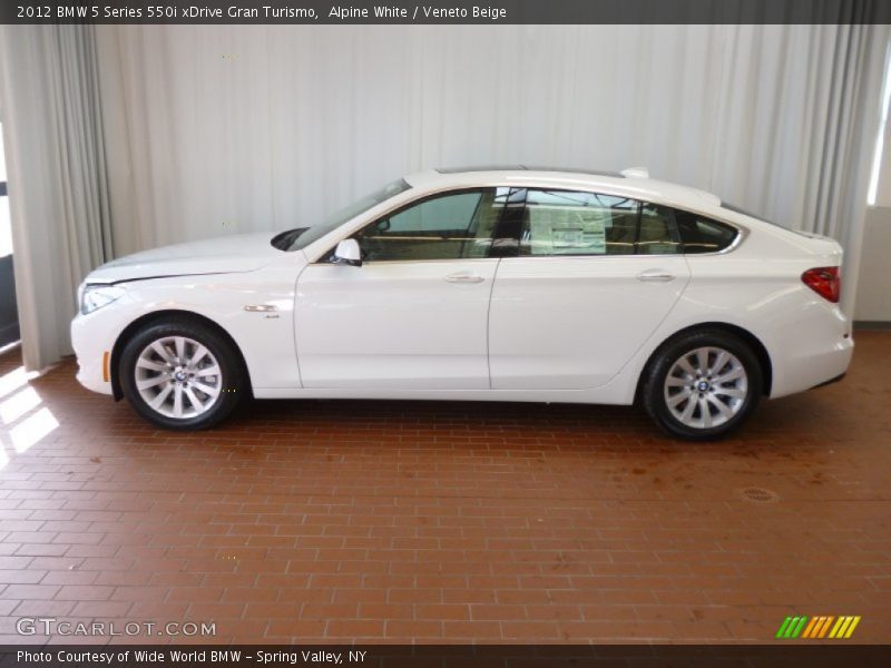 Alpine White / Veneto Beige 2012 BMW 5 Series 550i xDrive Gran Turismo