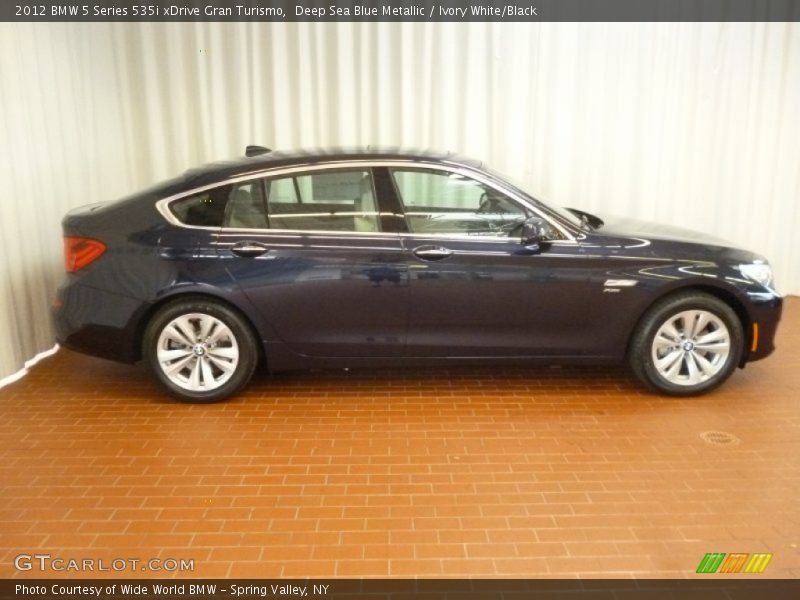 Deep Sea Blue Metallic / Ivory White/Black 2012 BMW 5 Series 535i xDrive Gran Turismo