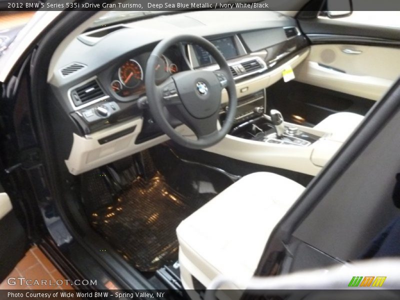 Deep Sea Blue Metallic / Ivory White/Black 2012 BMW 5 Series 535i xDrive Gran Turismo