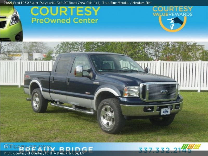 True Blue Metallic / Medium Flint 2006 Ford F250 Super Duty Lariat FX4 Off Road Crew Cab 4x4