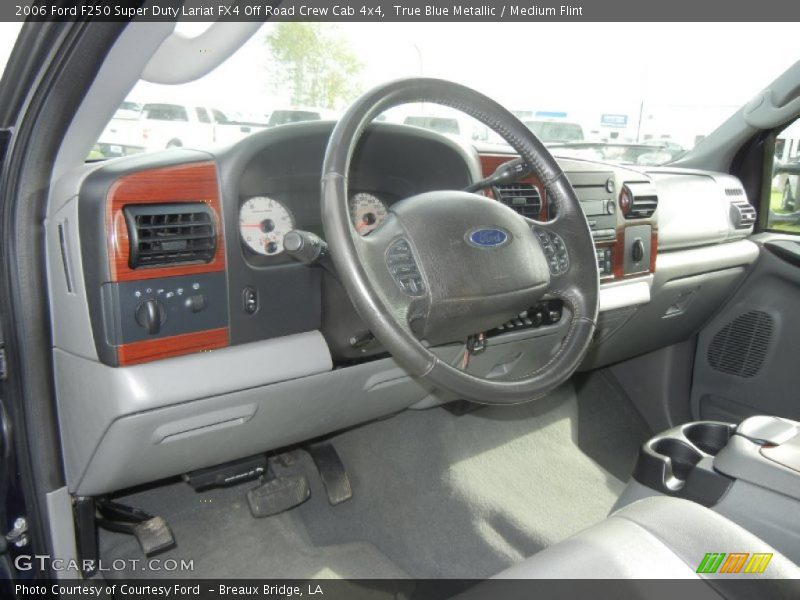 True Blue Metallic / Medium Flint 2006 Ford F250 Super Duty Lariat FX4 Off Road Crew Cab 4x4