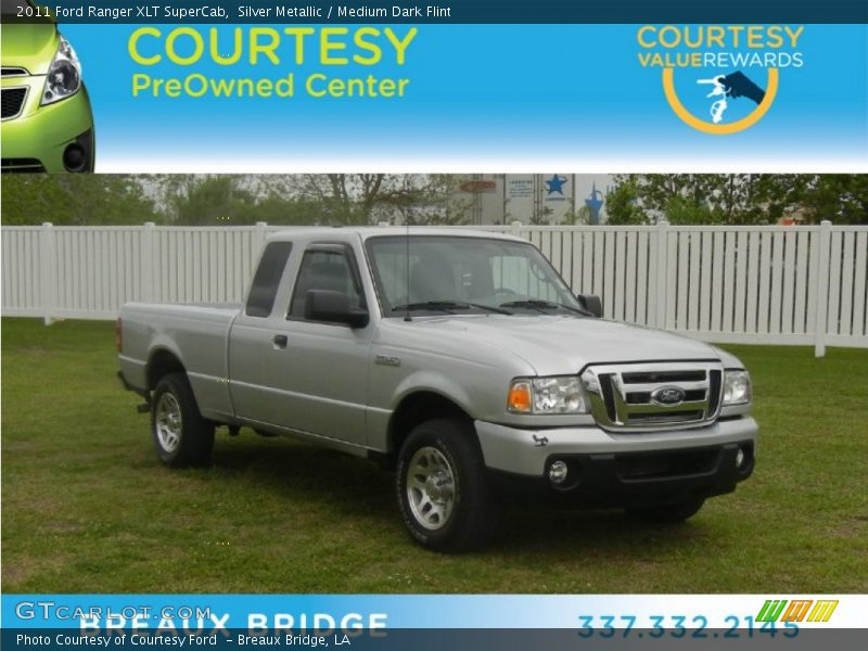Silver Metallic / Medium Dark Flint 2011 Ford Ranger XLT SuperCab