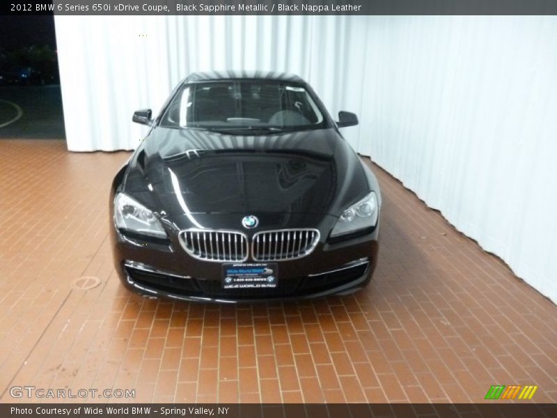 Black Sapphire Metallic / Black Nappa Leather 2012 BMW 6 Series 650i xDrive Coupe