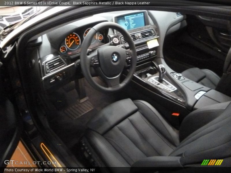 Black Nappa Leather Interior - 2012 6 Series 650i xDrive Coupe 