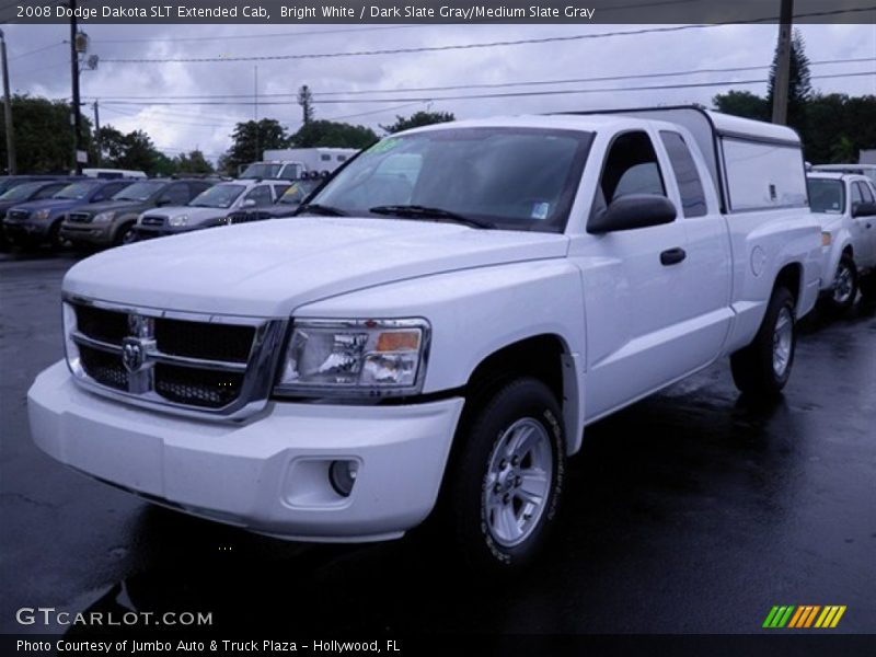 Bright White / Dark Slate Gray/Medium Slate Gray 2008 Dodge Dakota SLT Extended Cab