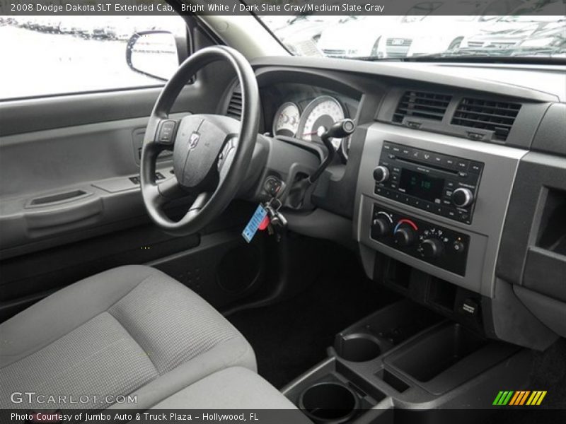 Bright White / Dark Slate Gray/Medium Slate Gray 2008 Dodge Dakota SLT Extended Cab
