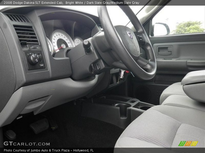 Bright White / Dark Slate Gray/Medium Slate Gray 2008 Dodge Dakota SLT Extended Cab
