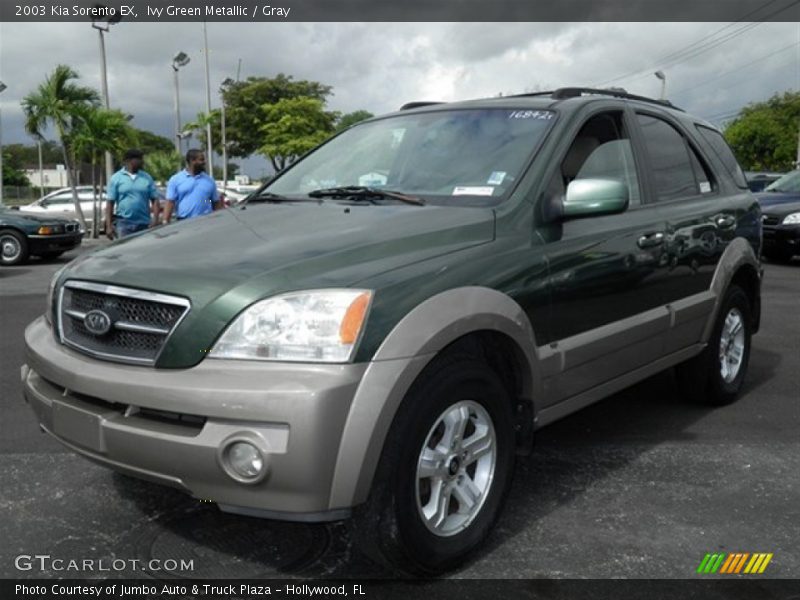 Ivy Green Metallic / Gray 2003 Kia Sorento EX