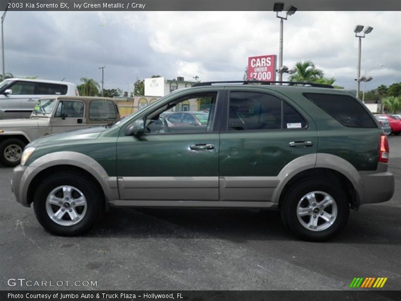 Ivy Green Metallic / Gray 2003 Kia Sorento EX