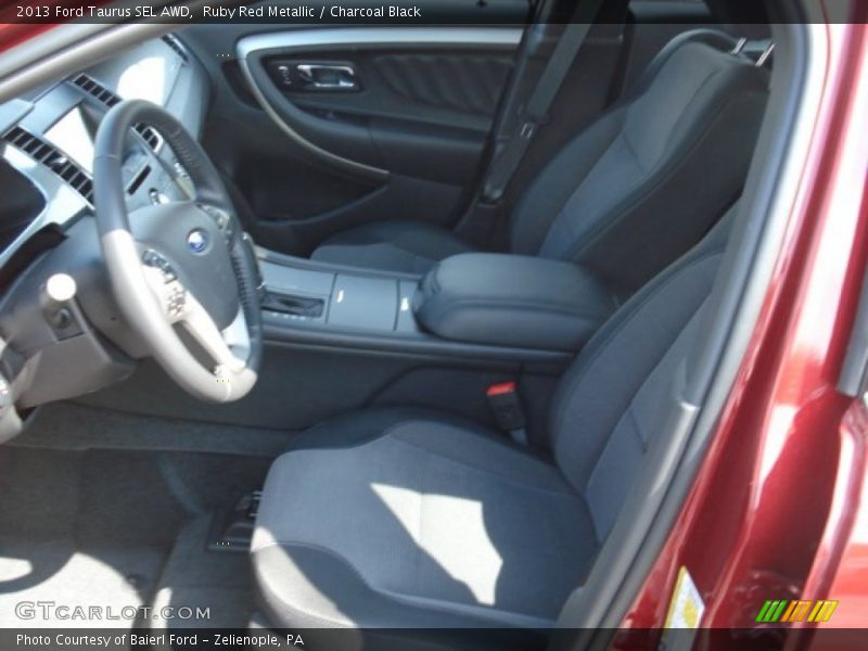 Ruby Red Metallic / Charcoal Black 2013 Ford Taurus SEL AWD