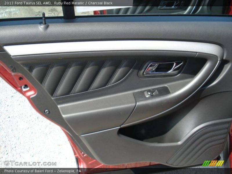 Ruby Red Metallic / Charcoal Black 2013 Ford Taurus SEL AWD