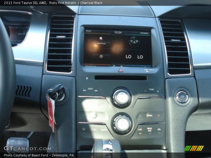 Ruby Red Metallic / Charcoal Black 2013 Ford Taurus SEL AWD