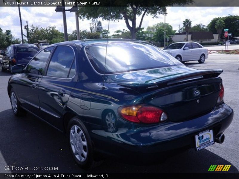 Forest Green / Gray 2000 Hyundai Elantra GLS Sedan