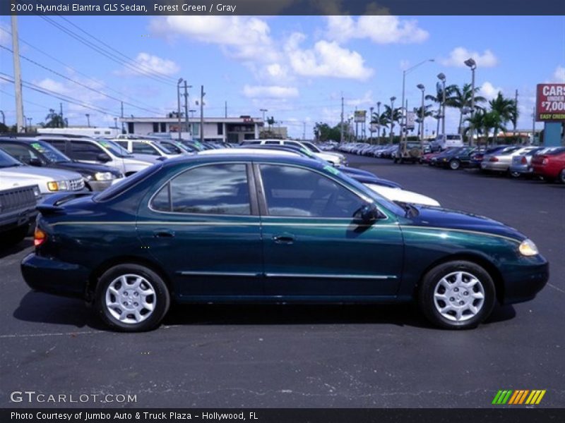 Forest Green / Gray 2000 Hyundai Elantra GLS Sedan