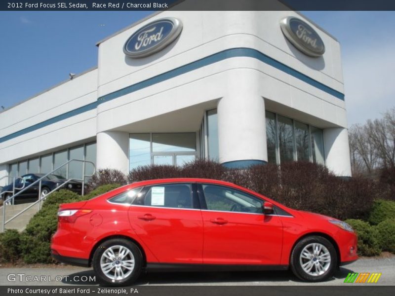 Race Red / Charcoal Black 2012 Ford Focus SEL Sedan