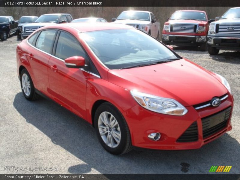 Race Red / Charcoal Black 2012 Ford Focus SEL Sedan