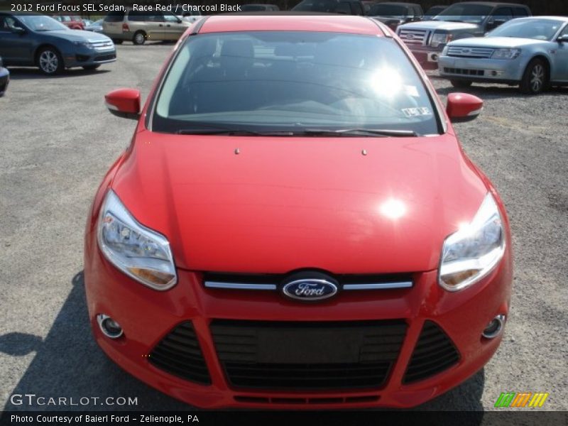 Race Red / Charcoal Black 2012 Ford Focus SEL Sedan