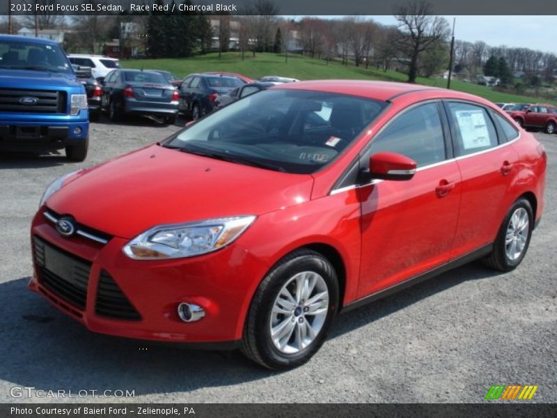 Race Red / Charcoal Black 2012 Ford Focus SEL Sedan