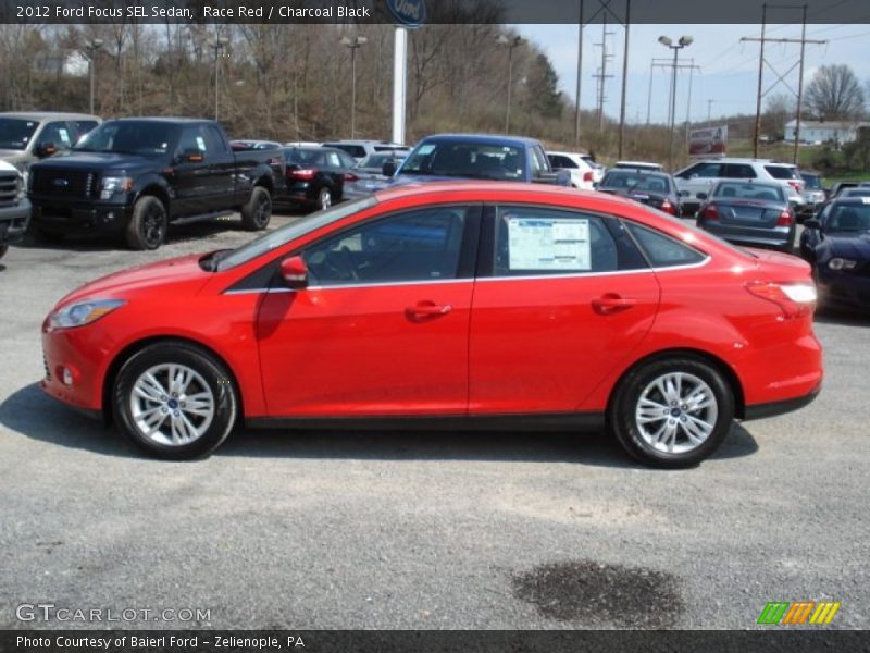 Race Red / Charcoal Black 2012 Ford Focus SEL Sedan