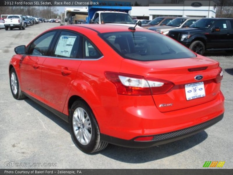 Race Red / Charcoal Black 2012 Ford Focus SEL Sedan