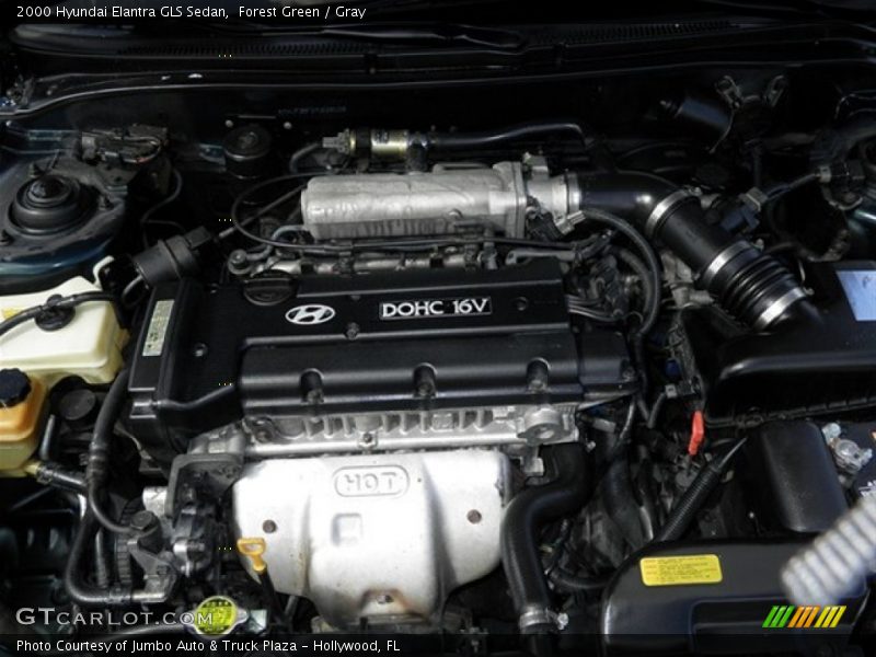Forest Green / Gray 2000 Hyundai Elantra GLS Sedan