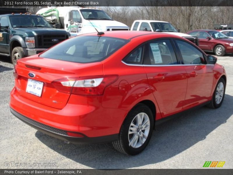 Race Red / Charcoal Black 2012 Ford Focus SEL Sedan