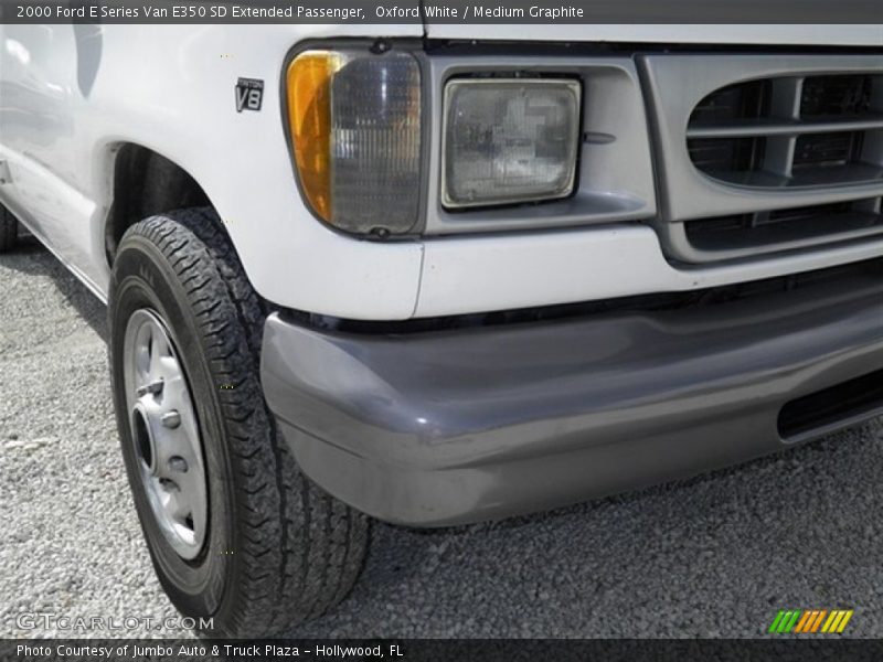 Oxford White / Medium Graphite 2000 Ford E Series Van E350 SD Extended Passenger