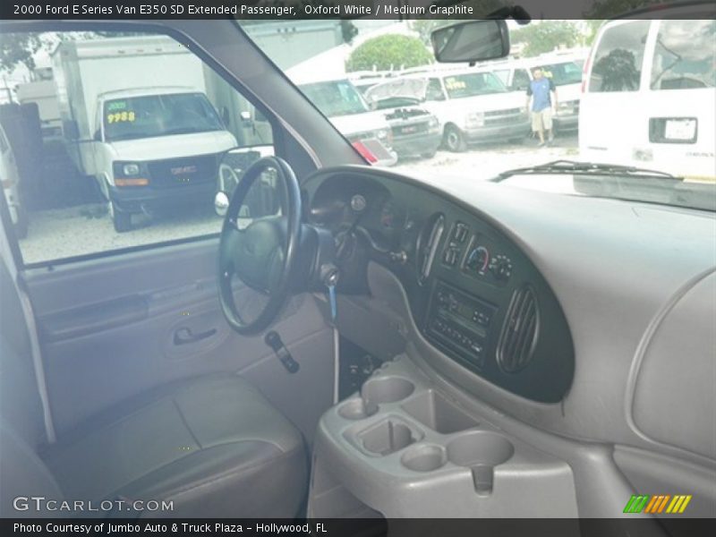 Oxford White / Medium Graphite 2000 Ford E Series Van E350 SD Extended Passenger