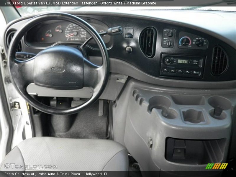 Oxford White / Medium Graphite 2000 Ford E Series Van E350 SD Extended Passenger