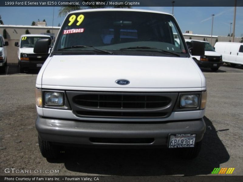 Oxford White / Medium Graphite 1999 Ford E Series Van E250 Commercial
