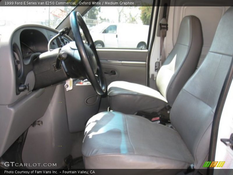 Oxford White / Medium Graphite 1999 Ford E Series Van E250 Commercial
