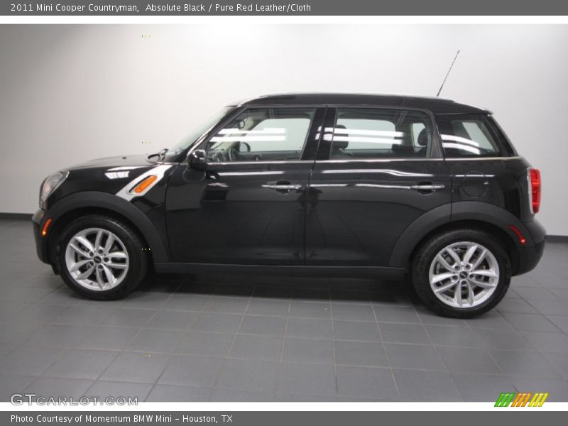 Absolute Black / Pure Red Leather/Cloth 2011 Mini Cooper Countryman