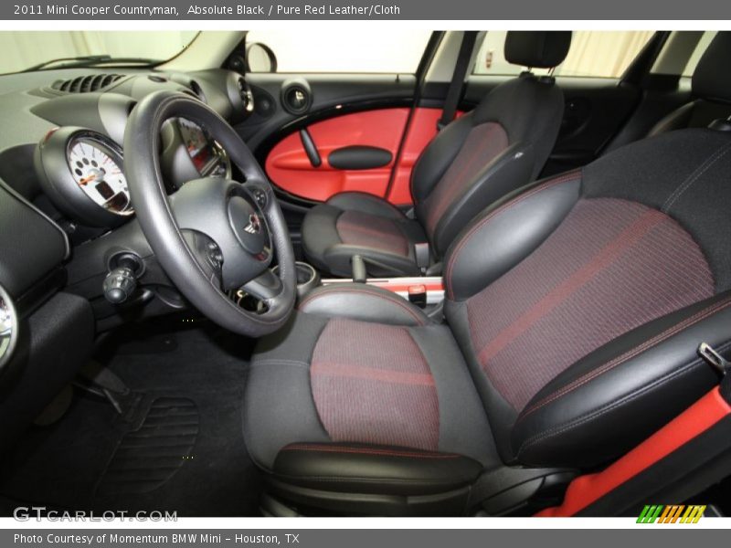  2011 Cooper Countryman Pure Red Leather/Cloth Interior