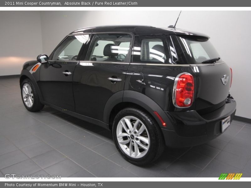 Absolute Black / Pure Red Leather/Cloth 2011 Mini Cooper Countryman