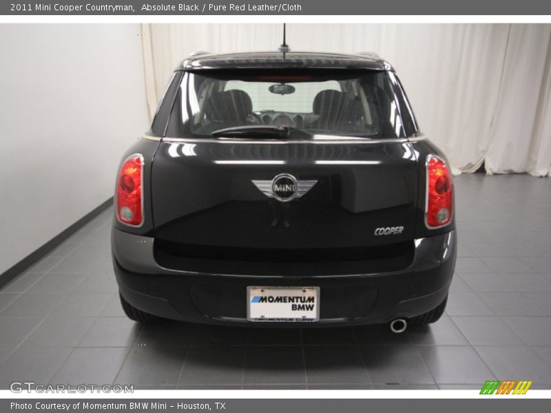 Absolute Black / Pure Red Leather/Cloth 2011 Mini Cooper Countryman