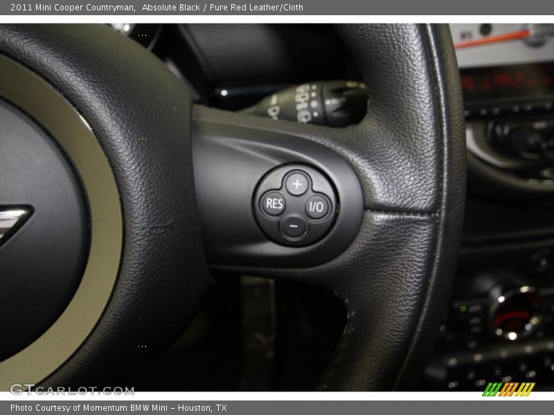 Absolute Black / Pure Red Leather/Cloth 2011 Mini Cooper Countryman